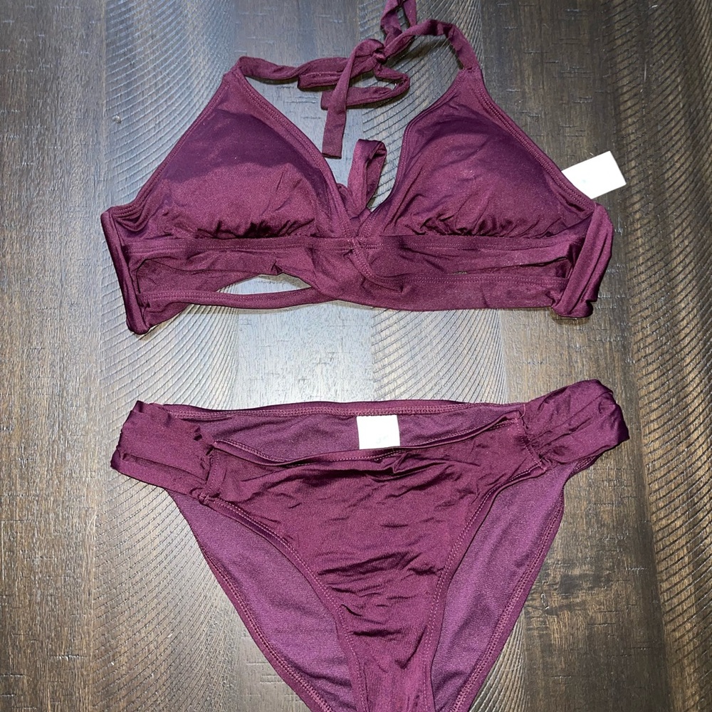 Burgundy Bikini Set